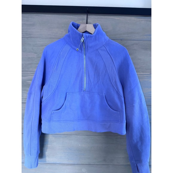Lululemon Scuba Oversized Funnel Neck Half Zip Sweatshirt Purple XS/S LW3FJ6S